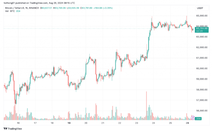 Bitcoin�r(ji��)��ͻ��64,000��Ԫ���Ј�(ch��ng)��w��(l��)�^�DƬ